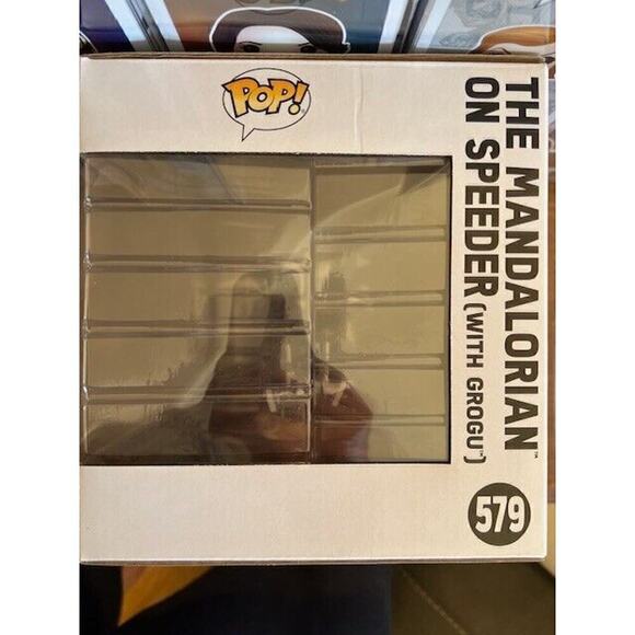 Funko Pop The Mandalorian on Speeder (with Grogu) Funko Shop Exclusive LE - Picture 6 of 6